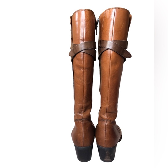 Clarks Maymie Stellar Women 7.5M Brown Leather‎ Tall Heeled Riding Boots - Picture 7 of 16